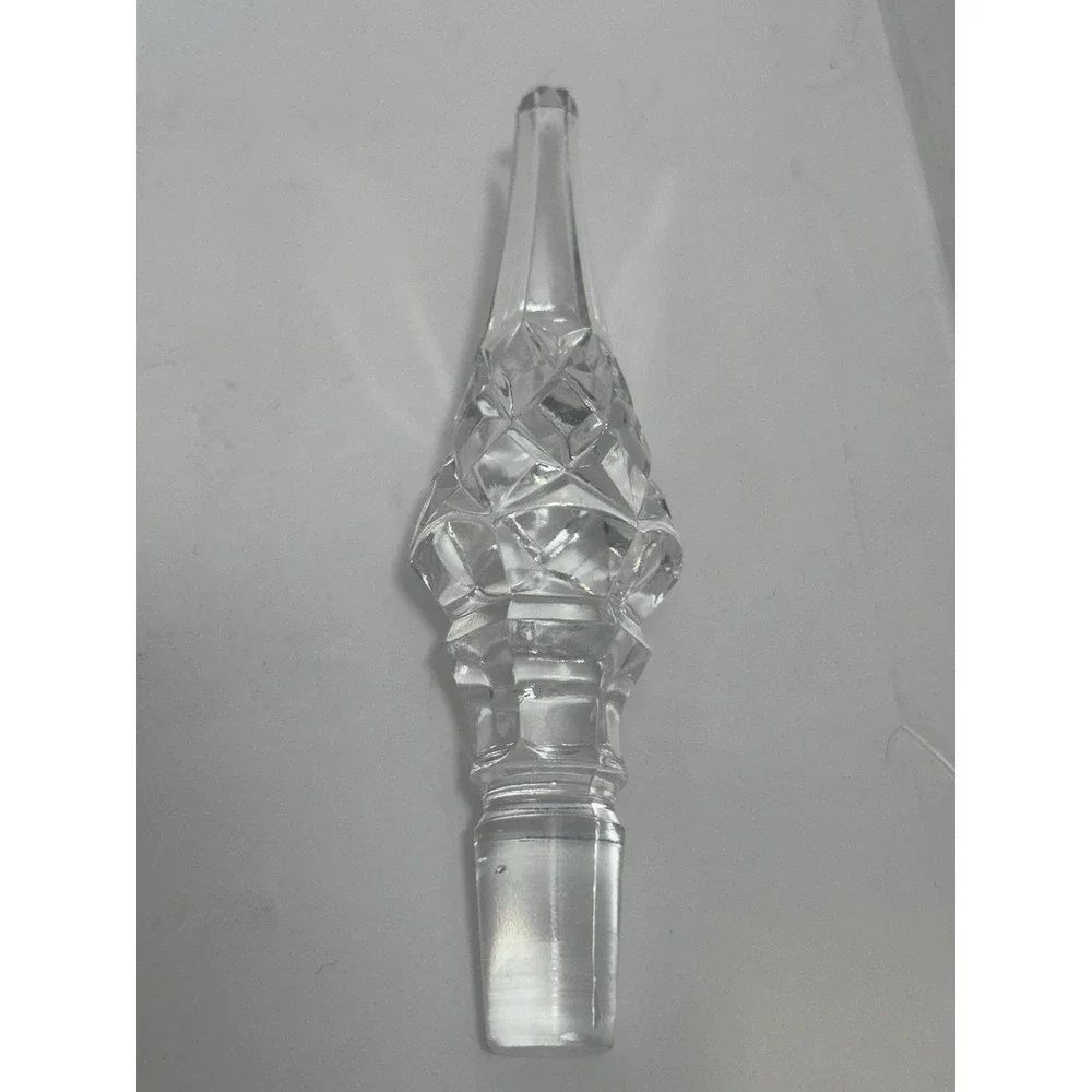 clear glass /crystal decanter with Solid Glass stopper Empty